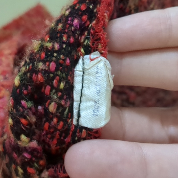 Large Michael Simon New York Multicolor Bright Colorful Sweater Orange Red - Picture 9 of 16